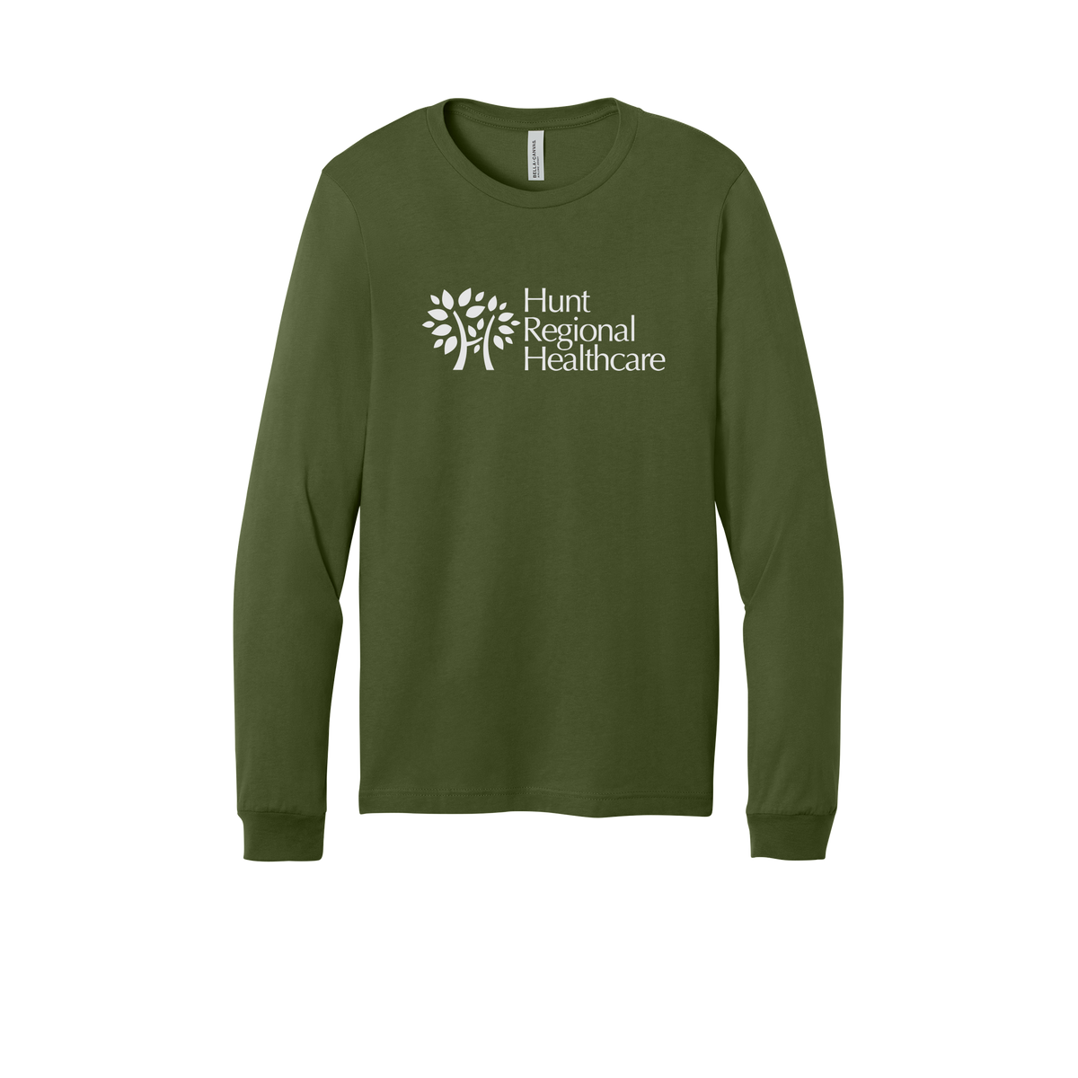 huntregional-all-season-medical-long-sleeve-tee-dtf-front-3501-olive-flat-front