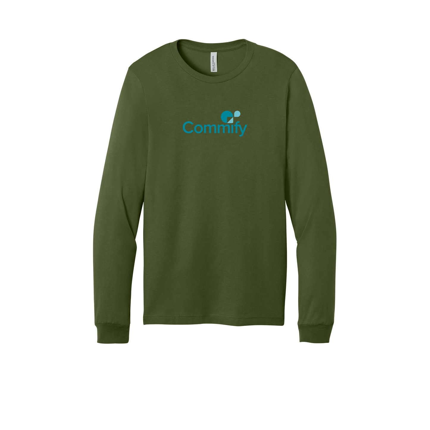 commify-all-season-long-sleeve-tee-dtf-front-3501-olive-flat-front