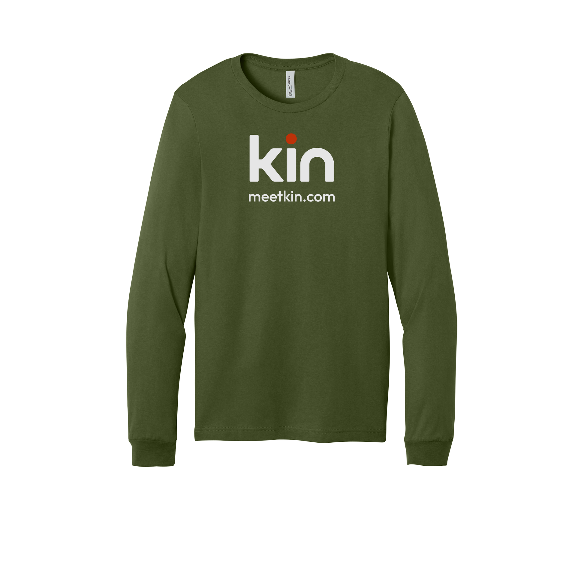 kin-all-season-long-sleeve-tee-dtf-front-3501-olive-flat-front