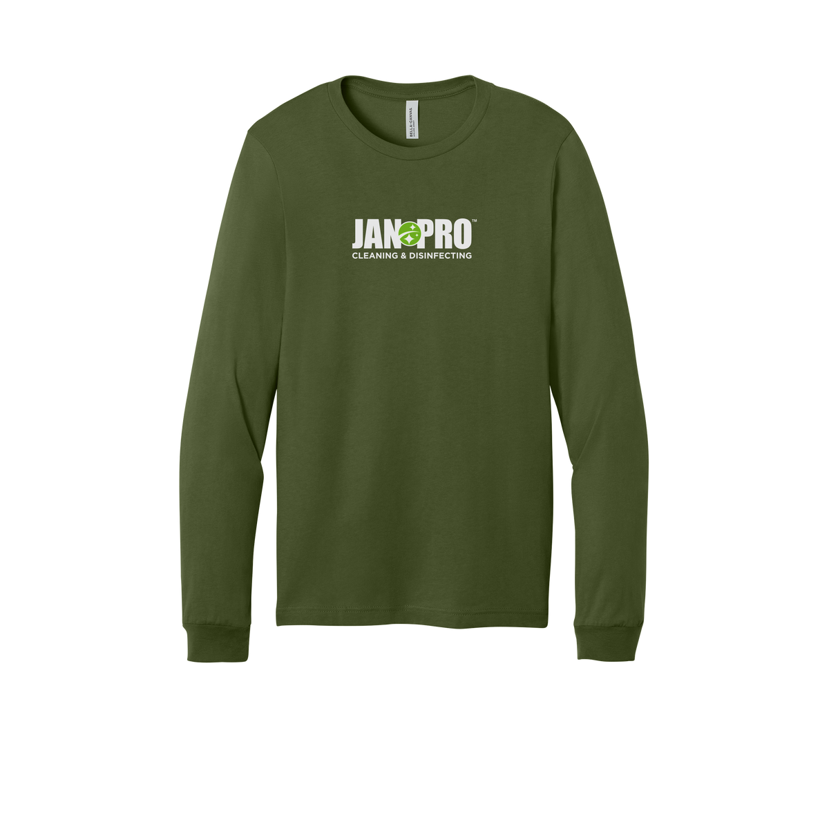 jan-pro-all-season-long-sleeve-tee-dtf-front-3501-olive-flat-front