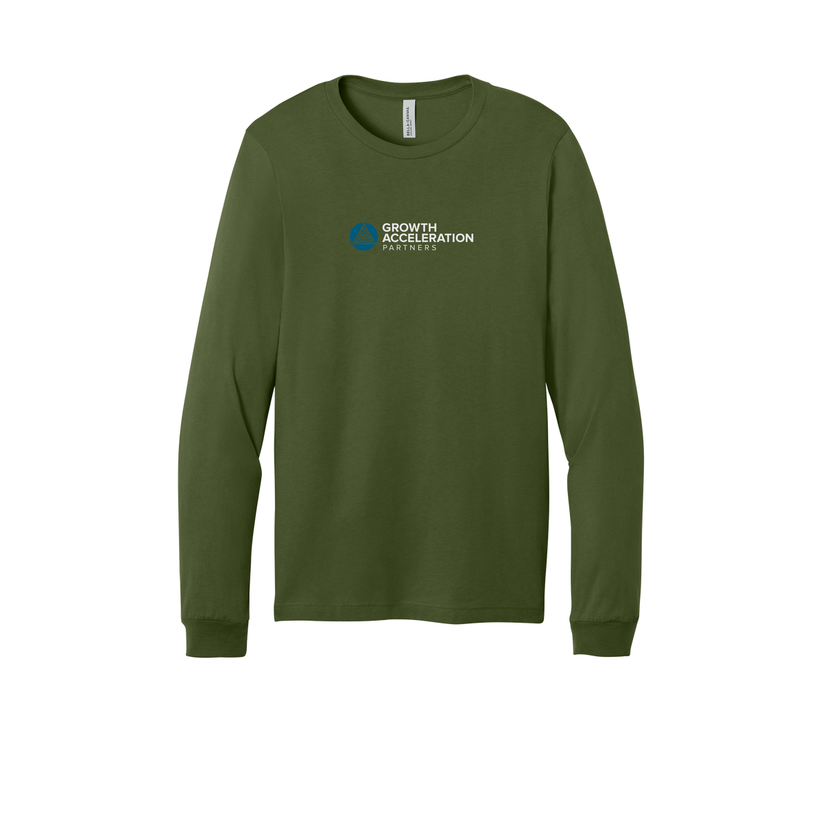 growthaccelerationpartners-all-season-long-sleeve-tee-dtf-front-3501-olive-flat-front