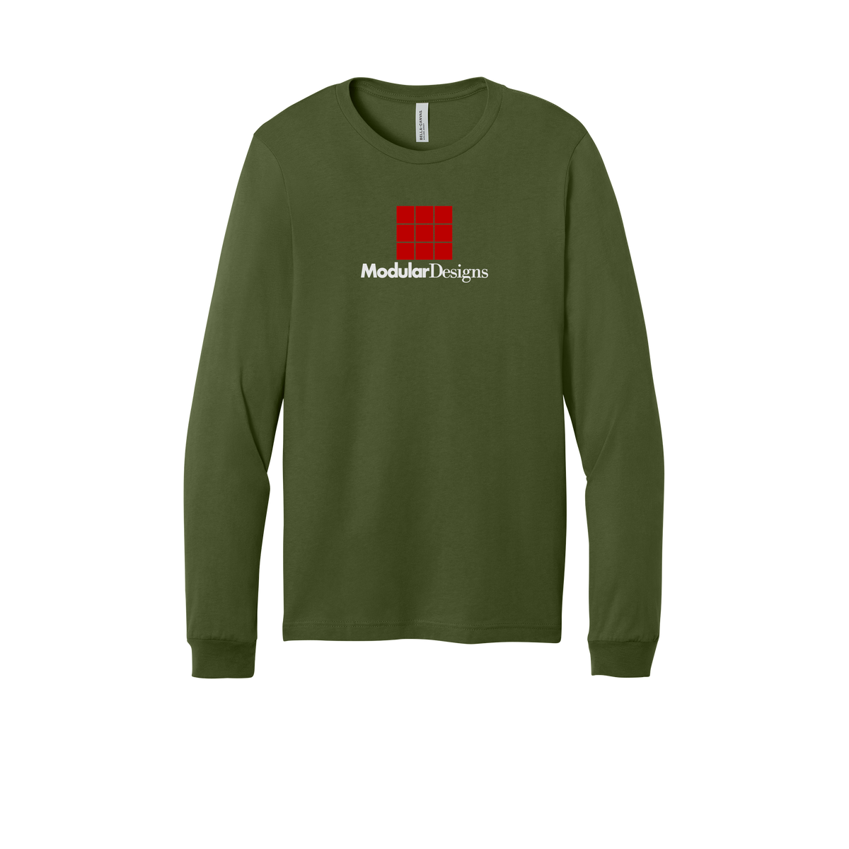 modulardesignsflooring-all-season-long-sleeve-tee-dtf-front-3501-olive-flat-front