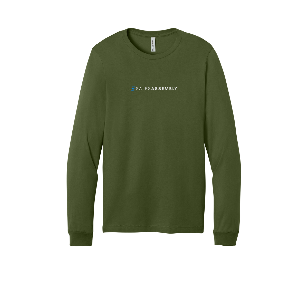 salesassembly-all-season-long-sleeve-tee-dtf-front-3501-olive-flat-front