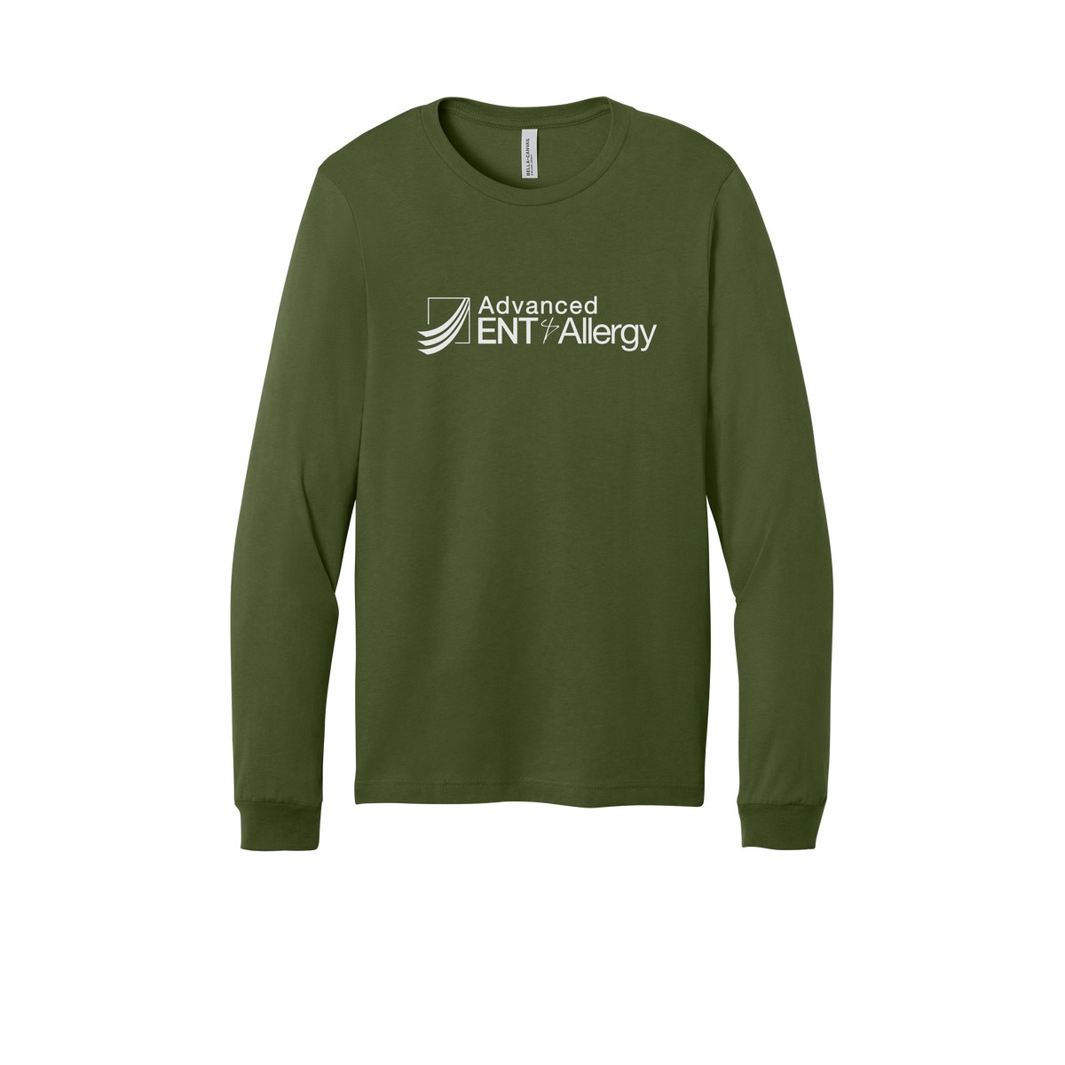 advancedentandallergy-all-season-medical-long-sleeve-tee-dtf-front-3501-olive-flat-front