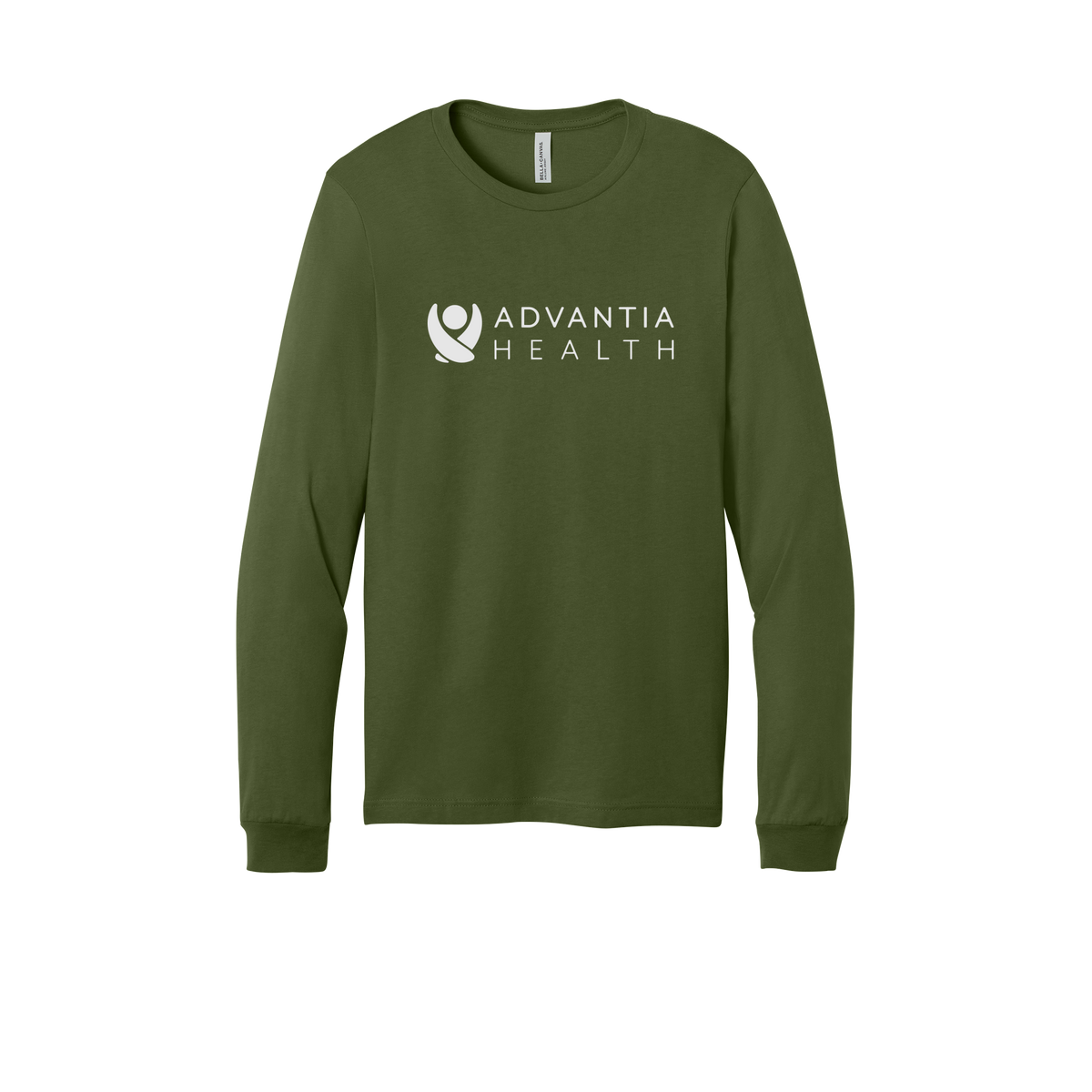 advantiahealth-all-season-medical-long-sleeve-tee-dtf-front-3501-olive-flat-front