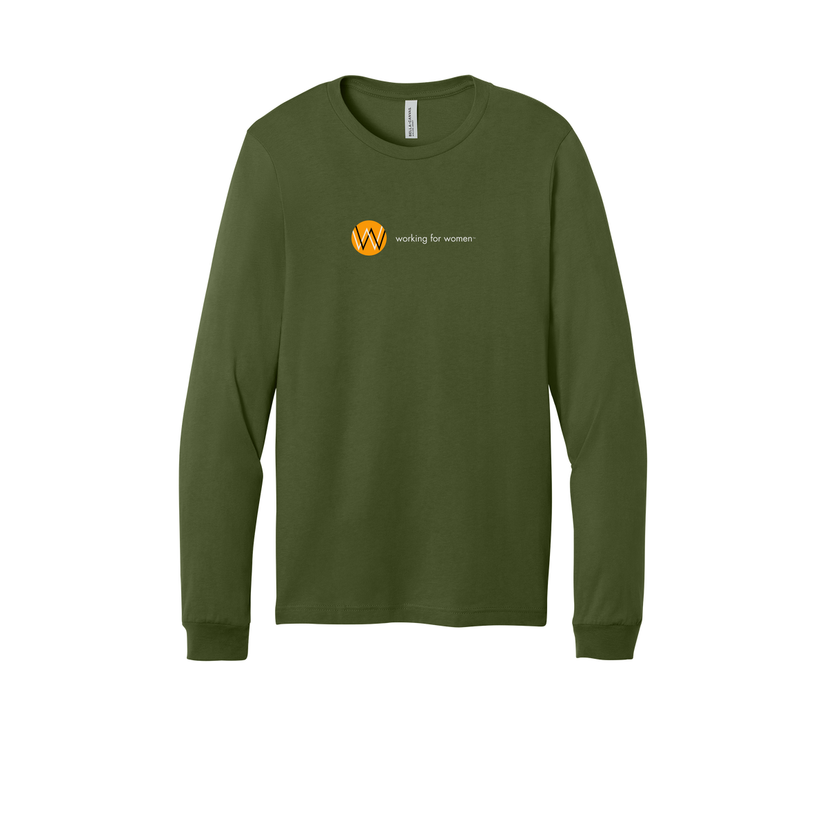 workingforwomen-all-season-long-sleeve-tee-dtf-front-3501-olive-flat-front