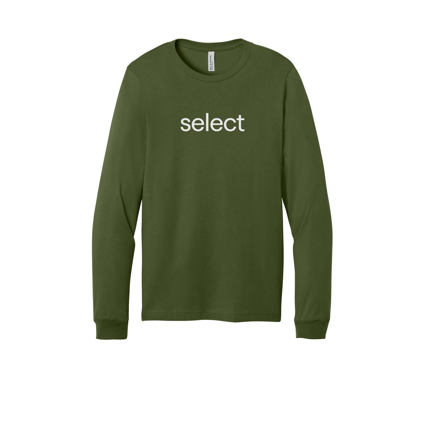 meetselect-all-season-long-sleeve-tee-dtf-front-3501-olive-flat-front