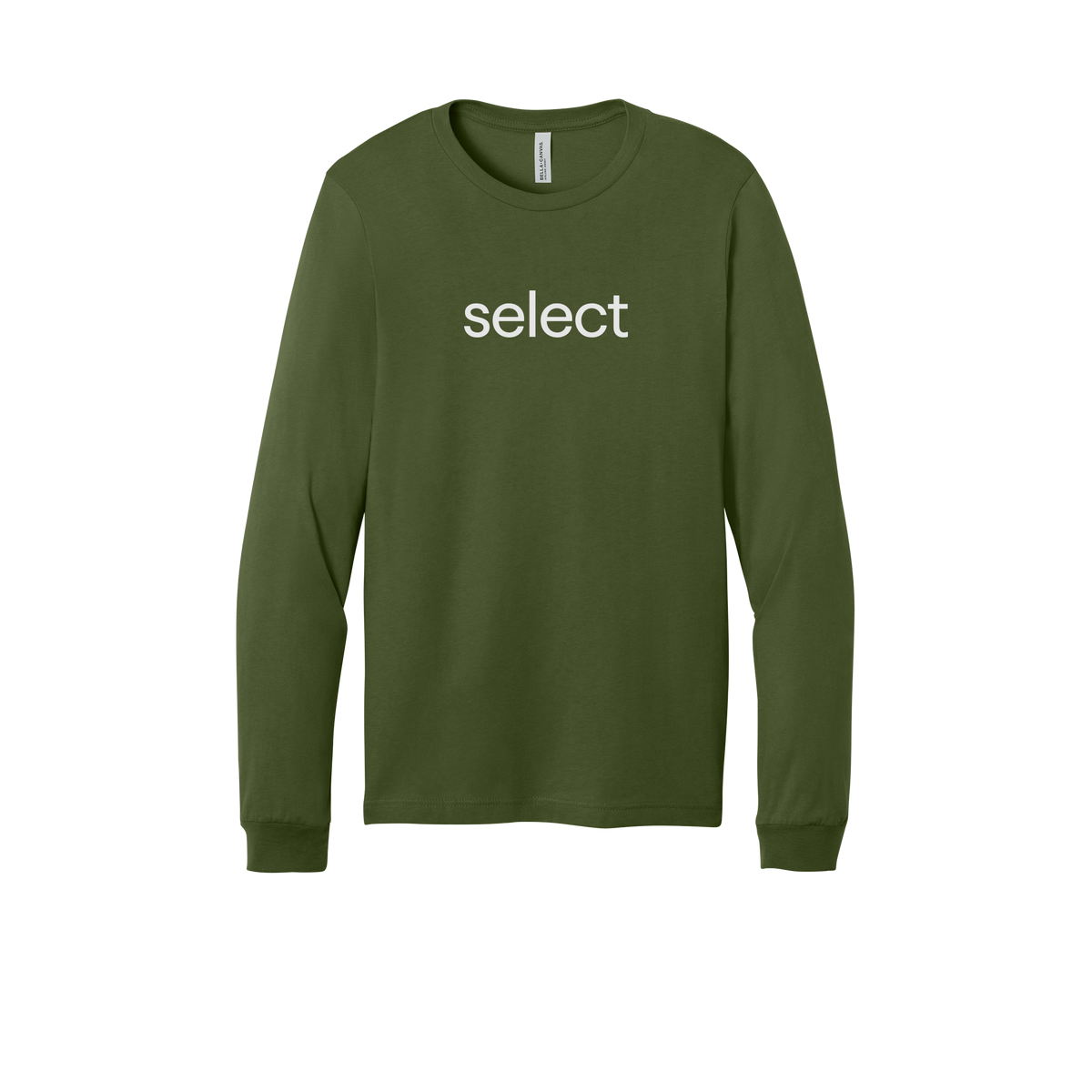 meetselect-all-season-long-sleeve-tee-dtf-front-3501-olive-flat-front