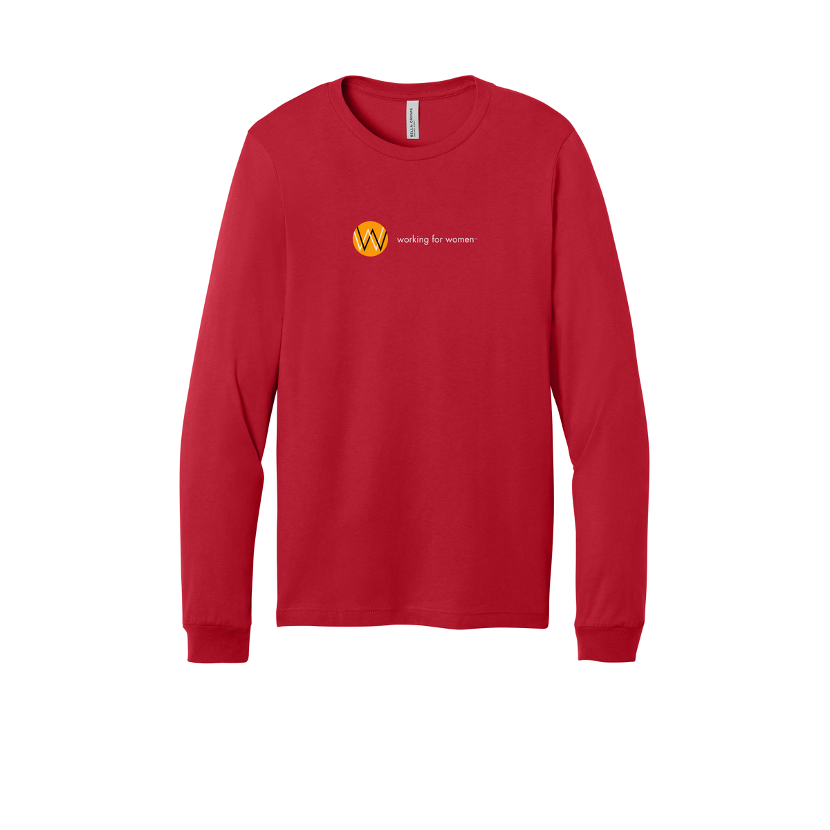 workingforwomen-all-season-long-sleeve-tee-dtf-front-3501-red-flat-front