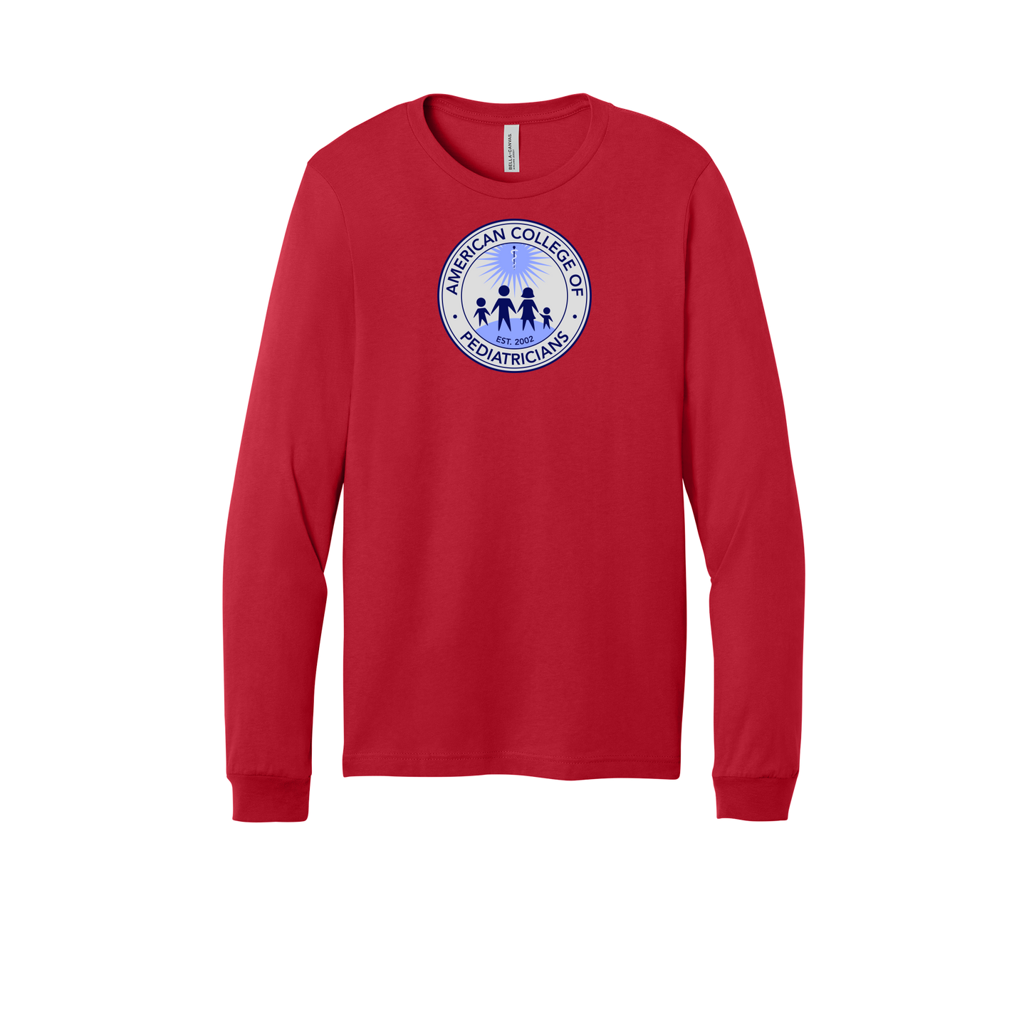 acpeds-all-season-medical-long-sleeve-tee-dtf-front-3501-red-flat-front
