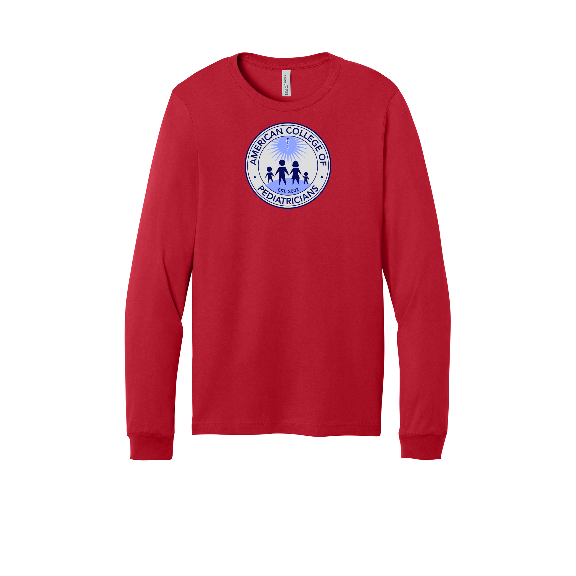 acpeds-all-season-medical-long-sleeve-tee-dtf-front-3501-red-flat-front