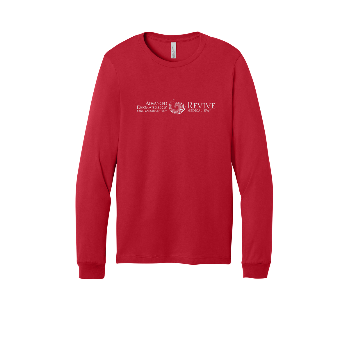advancedskinmd-all-season-medical-long-sleeve-tee-dtf-front-3501-red-flat-front
