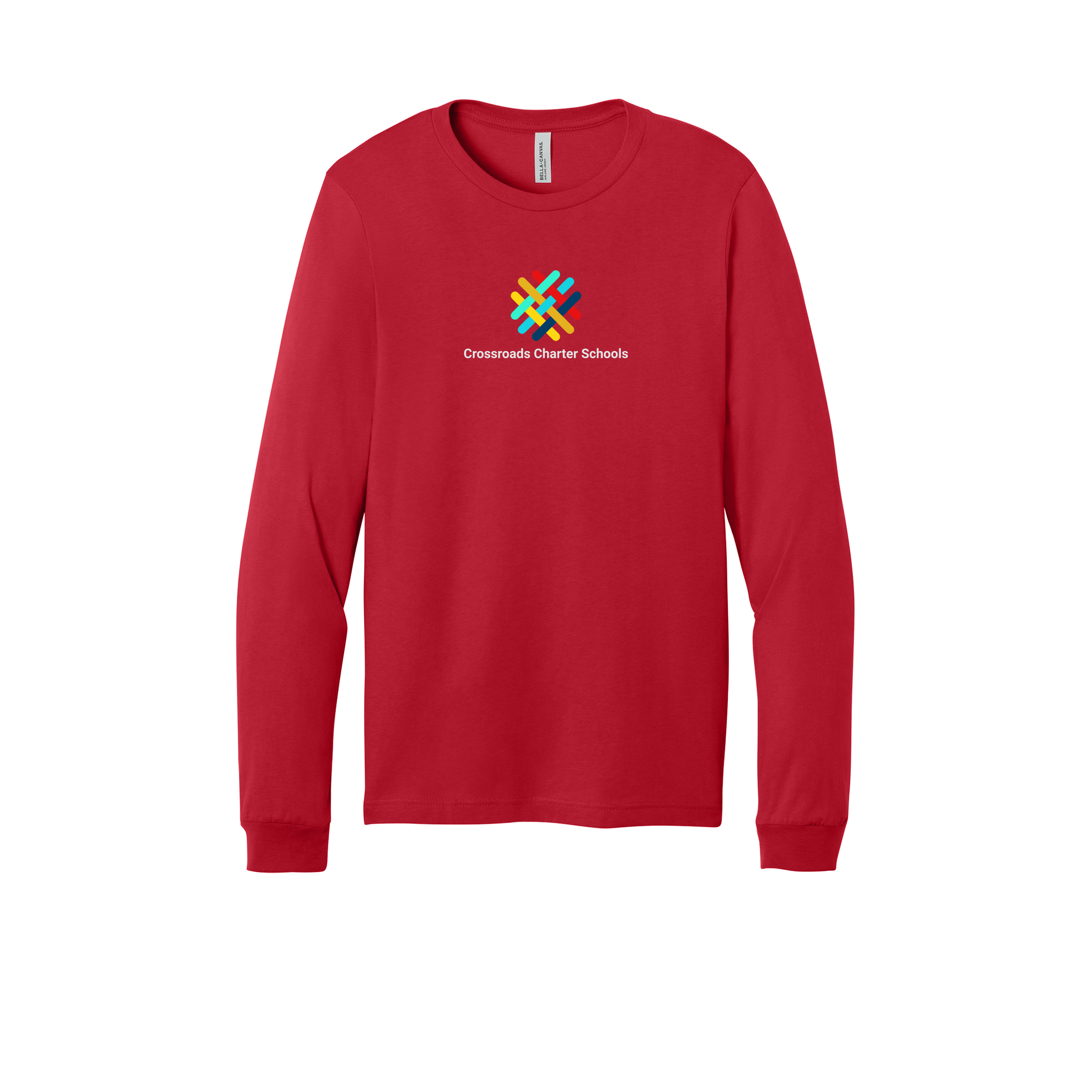 crossroadsschoolskc-all-season-long-sleeve-tee-dtf-front-3501-red-flat-front