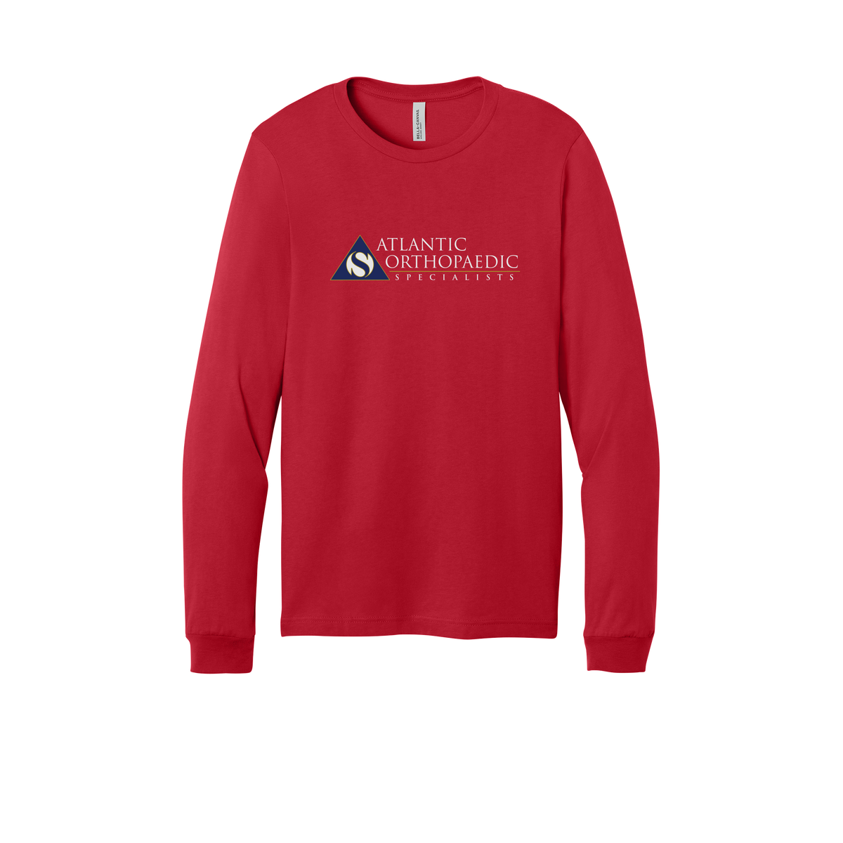 atlanticortho-all-season-medical-long-sleeve-tee-dtf-front-3501-red-flat-front