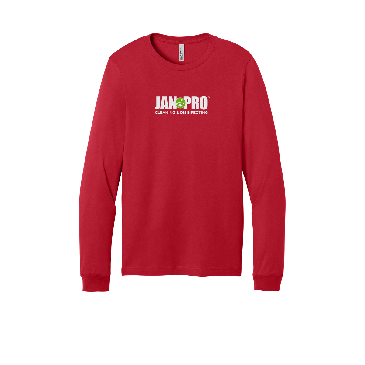 jan-pro-all-season-long-sleeve-tee-dtf-front-3501-red-flat-front