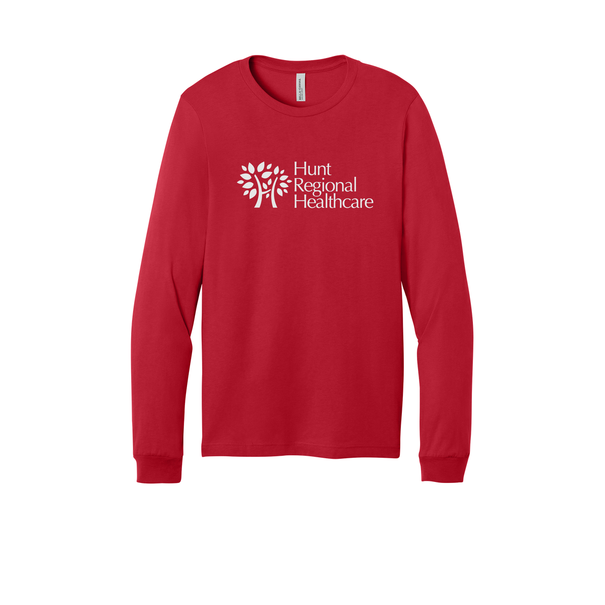 huntregional-all-season-medical-long-sleeve-tee-dtf-front-3501-red-flat-front