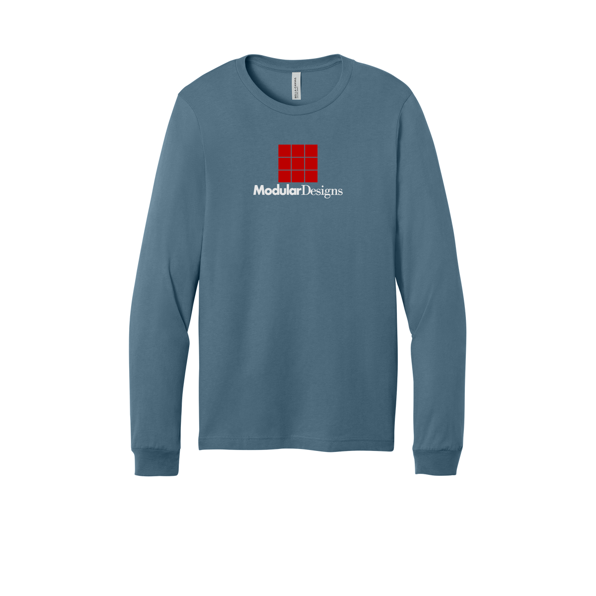 modulardesignsflooring-all-season-long-sleeve-tee-dtf-front-3501-steelblue-flat-front
