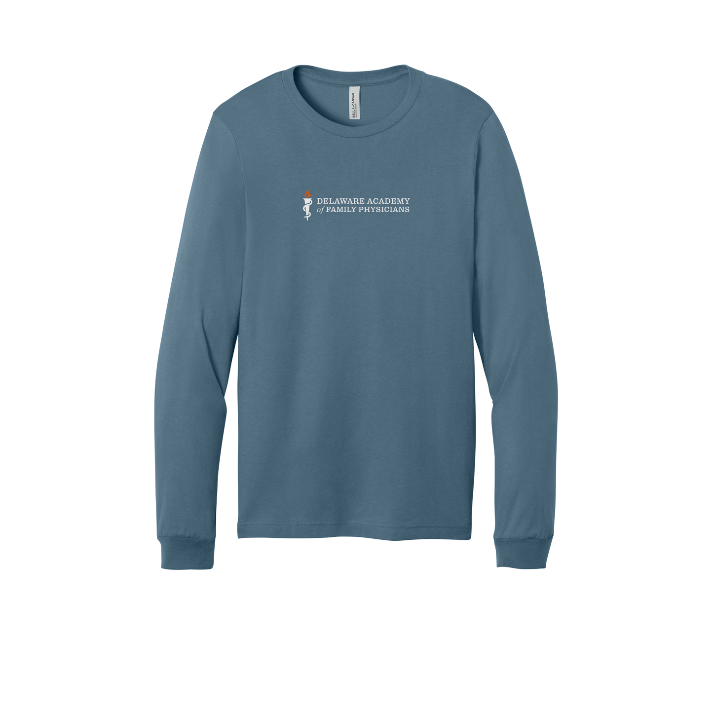 delfamdoc-all-season-medical-long-sleeve-tee-dtf-front-3501-steelblue-flat-front