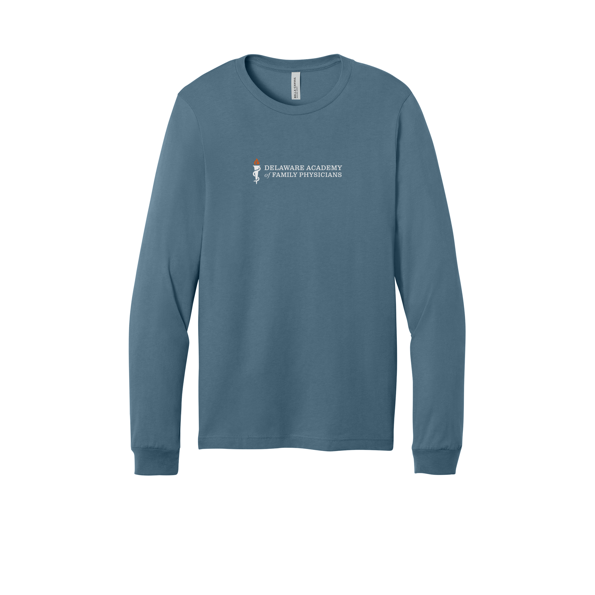 delfamdoc-all-season-medical-long-sleeve-tee-dtf-front-3501-steelblue-flat-front