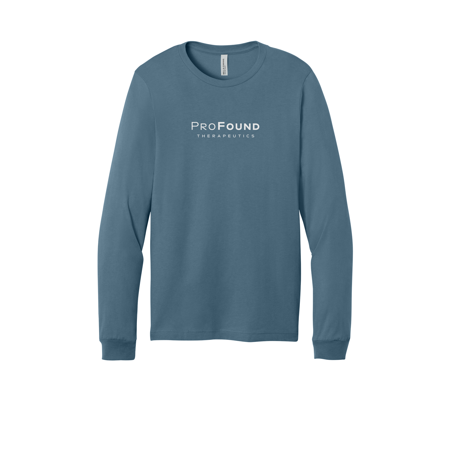 profoundtx-all-season-long-sleeve-tee-dtf-front-3501-steelblue-flat-front