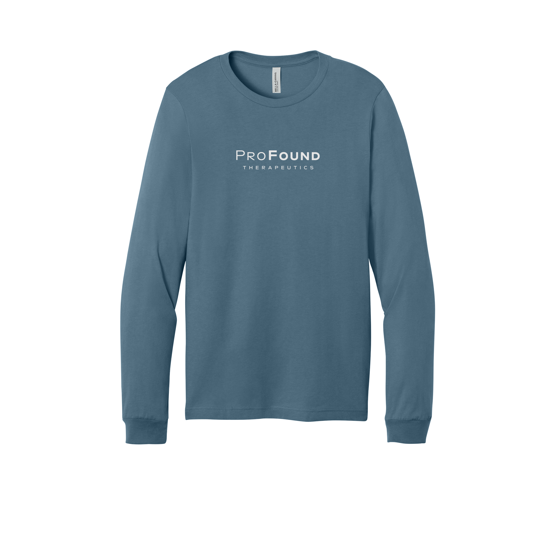 profoundtx-all-season-long-sleeve-tee-dtf-front-3501-steelblue-flat-front