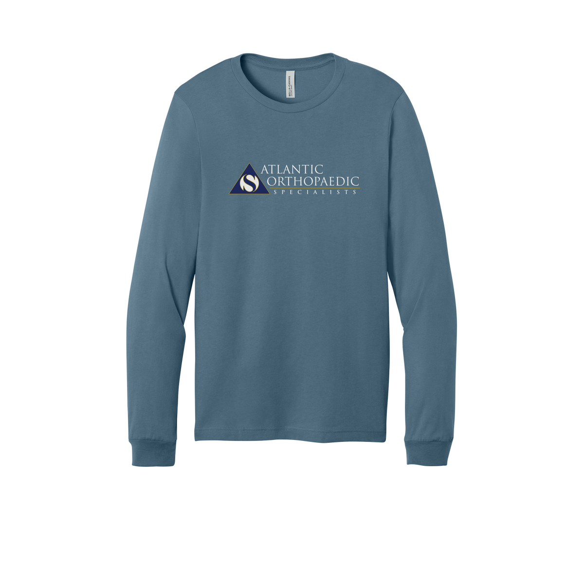 atlanticortho-all-season-medical-long-sleeve-tee-dtf-front-3501-steelblue-flat-front