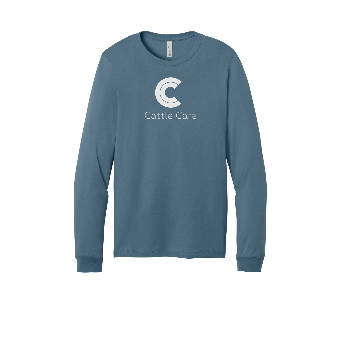 cattle-care-all-season-long-sleeve-tee-dtf-front-3501-steelblue-flat-front