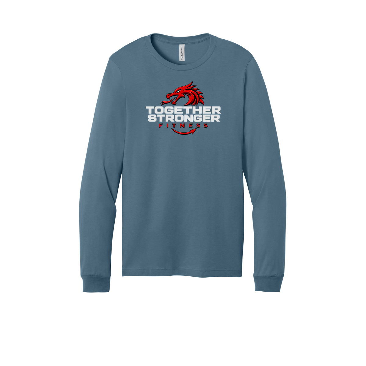 togetherstrongerfitness-all-season-long-sleeve-tee-dtf-front-3501-steelblue-flat-front