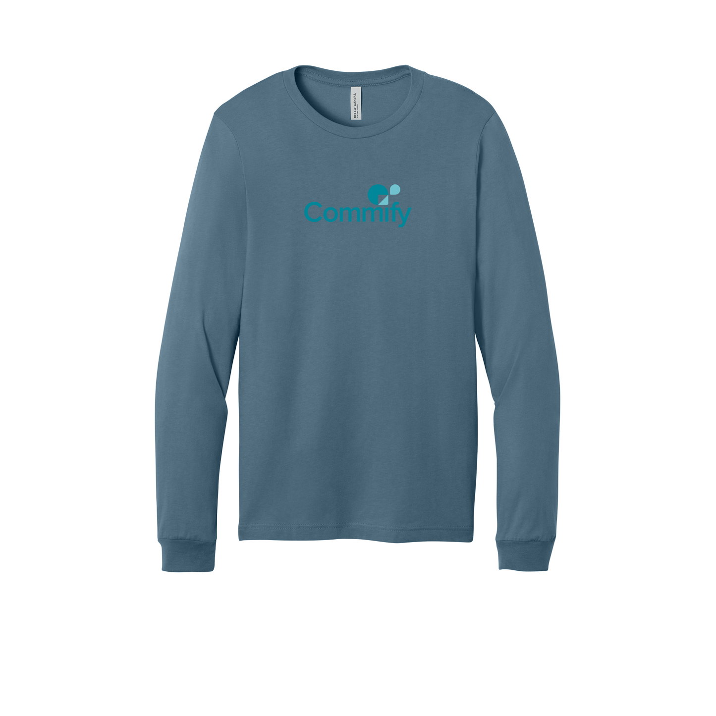 commify-all-season-long-sleeve-tee-dtf-front-3501-steelblue-flat-front