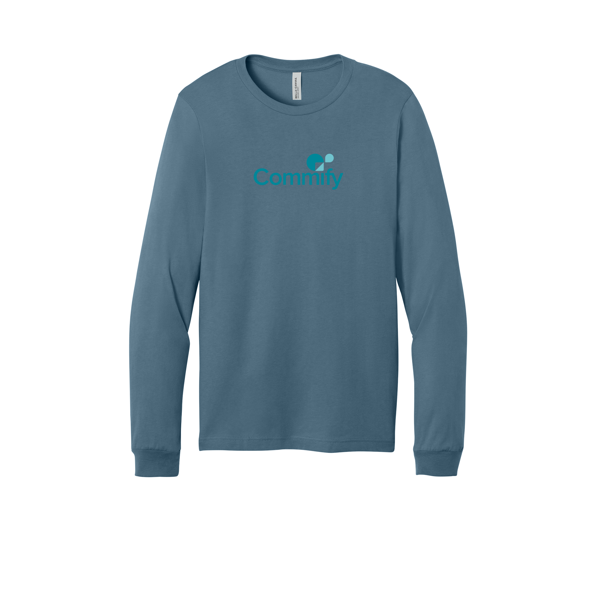 commify-all-season-long-sleeve-tee-dtf-front-3501-steelblue-flat-front