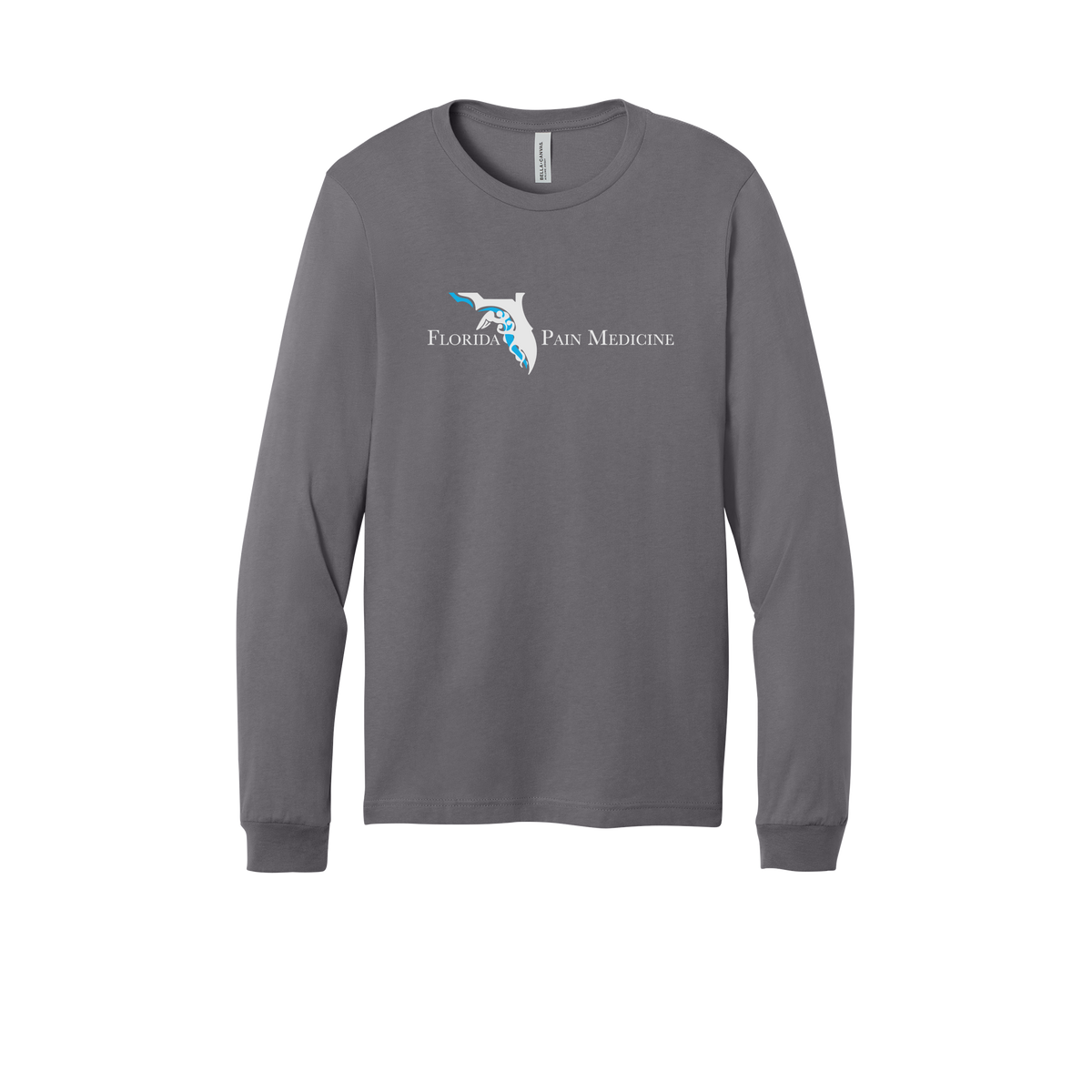 floridapainmedicine-all-season-medical-long-sleeve-tee-dtf-front-3501-storm-flat-front