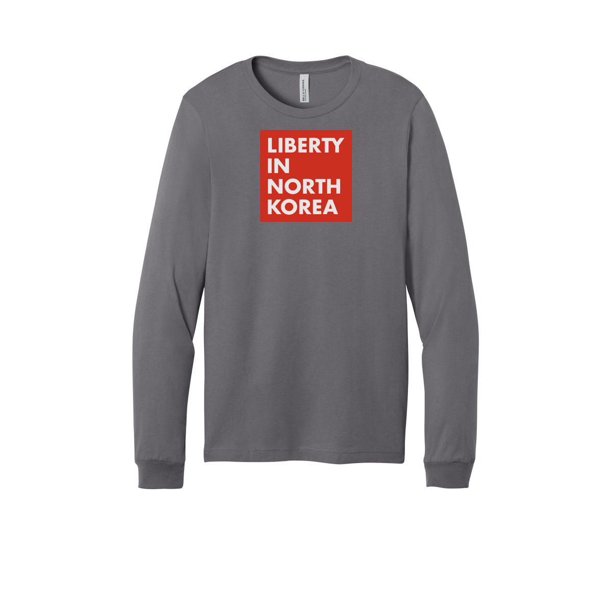 libertyinnorthkorea-all-season-long-sleeve-tee-dtf-front-3501-storm-flat-front
