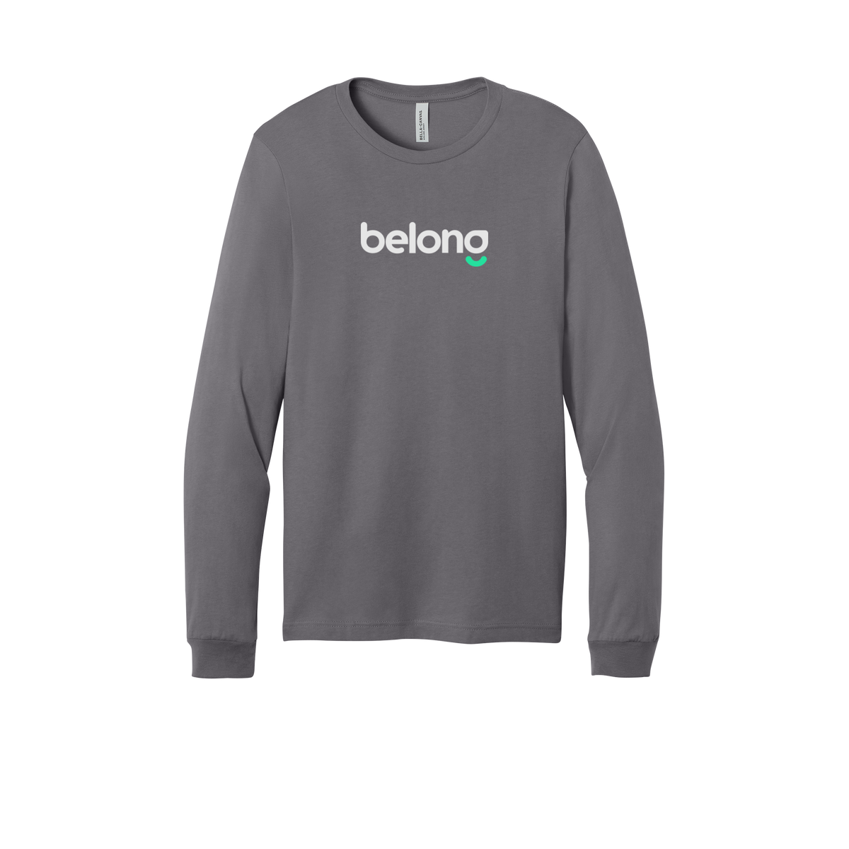 belonghome-all-season-long-sleeve-tee-dtf-front-3501-storm-flat-front