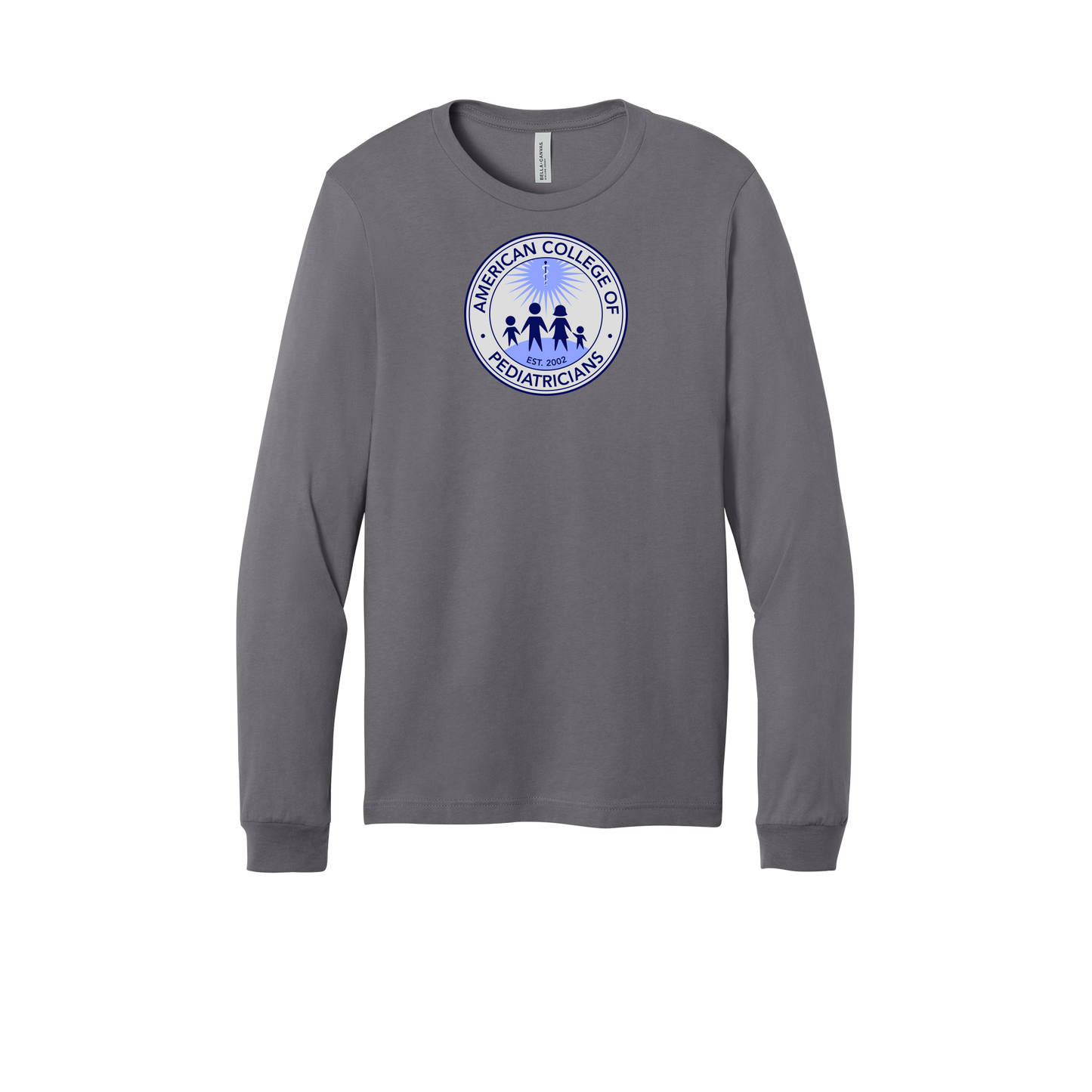 acpeds-all-season-medical-long-sleeve-tee-dtf-front-3501-storm-flat-front