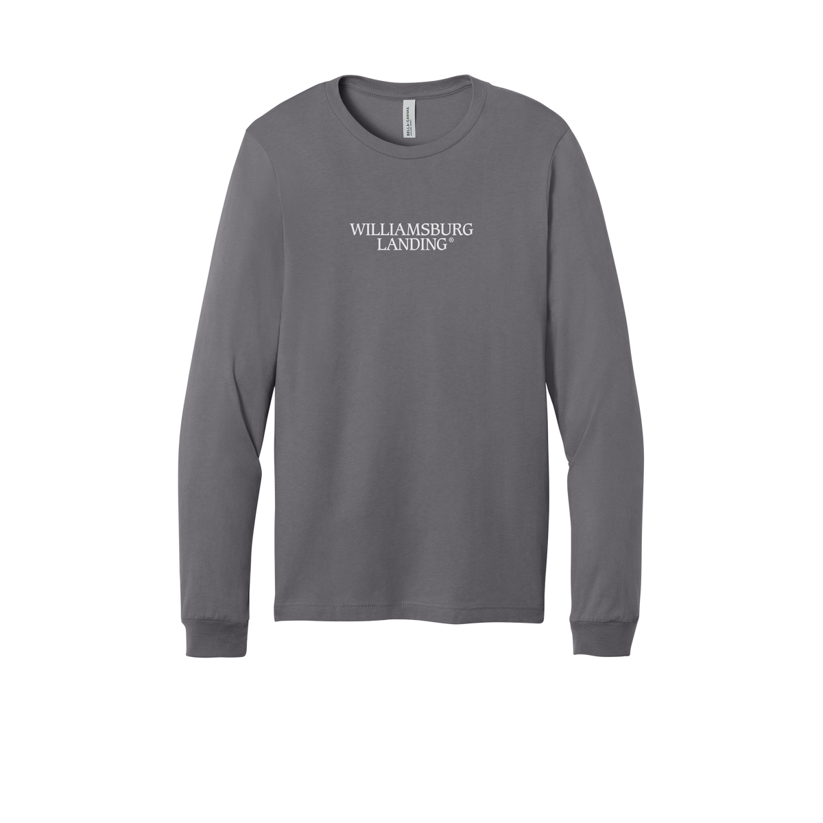 williamsburglanding-all-season-long-sleeve-tee-dtf-front-3501-storm-flat-front