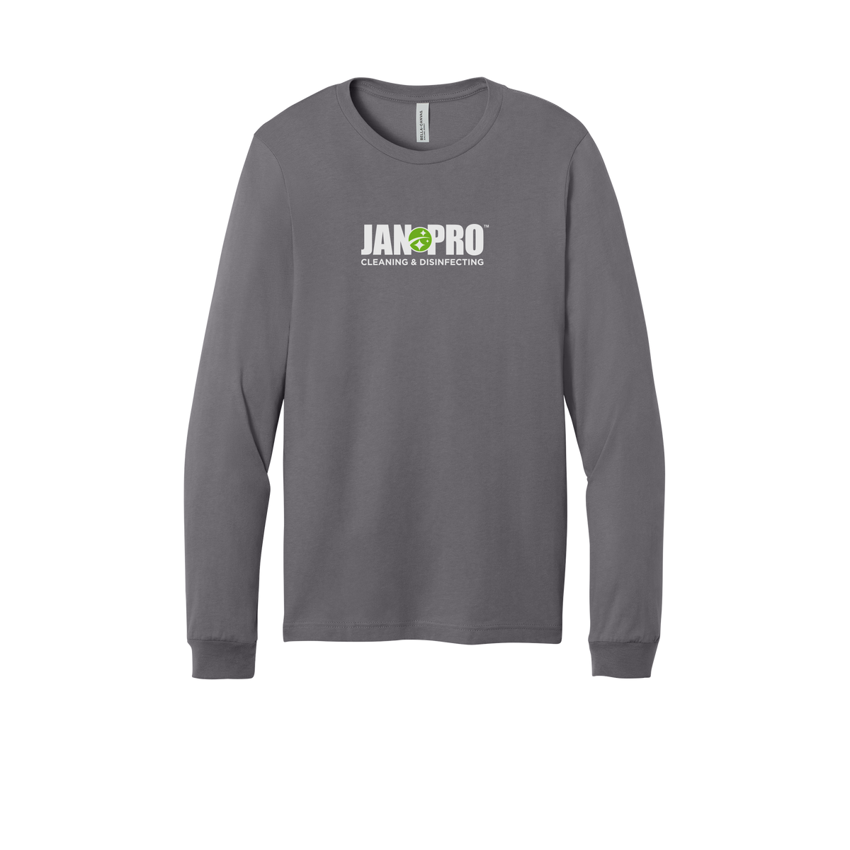 jan-pro-all-season-long-sleeve-tee-dtf-front-3501-storm-flat-front