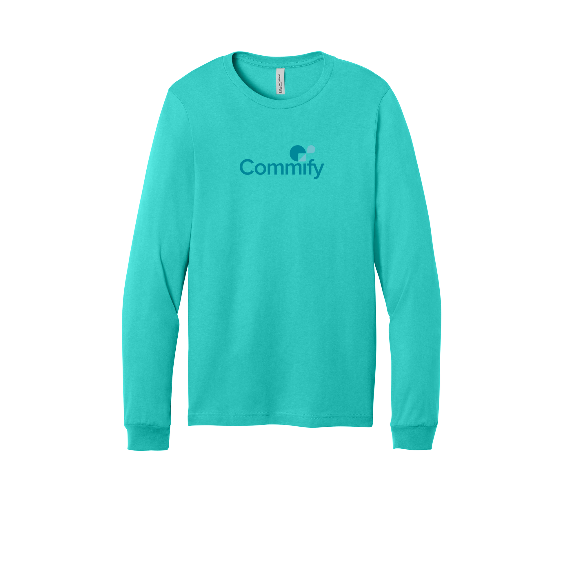 commify-all-season-long-sleeve-tee-dtf-front-3501-teal-flat-front