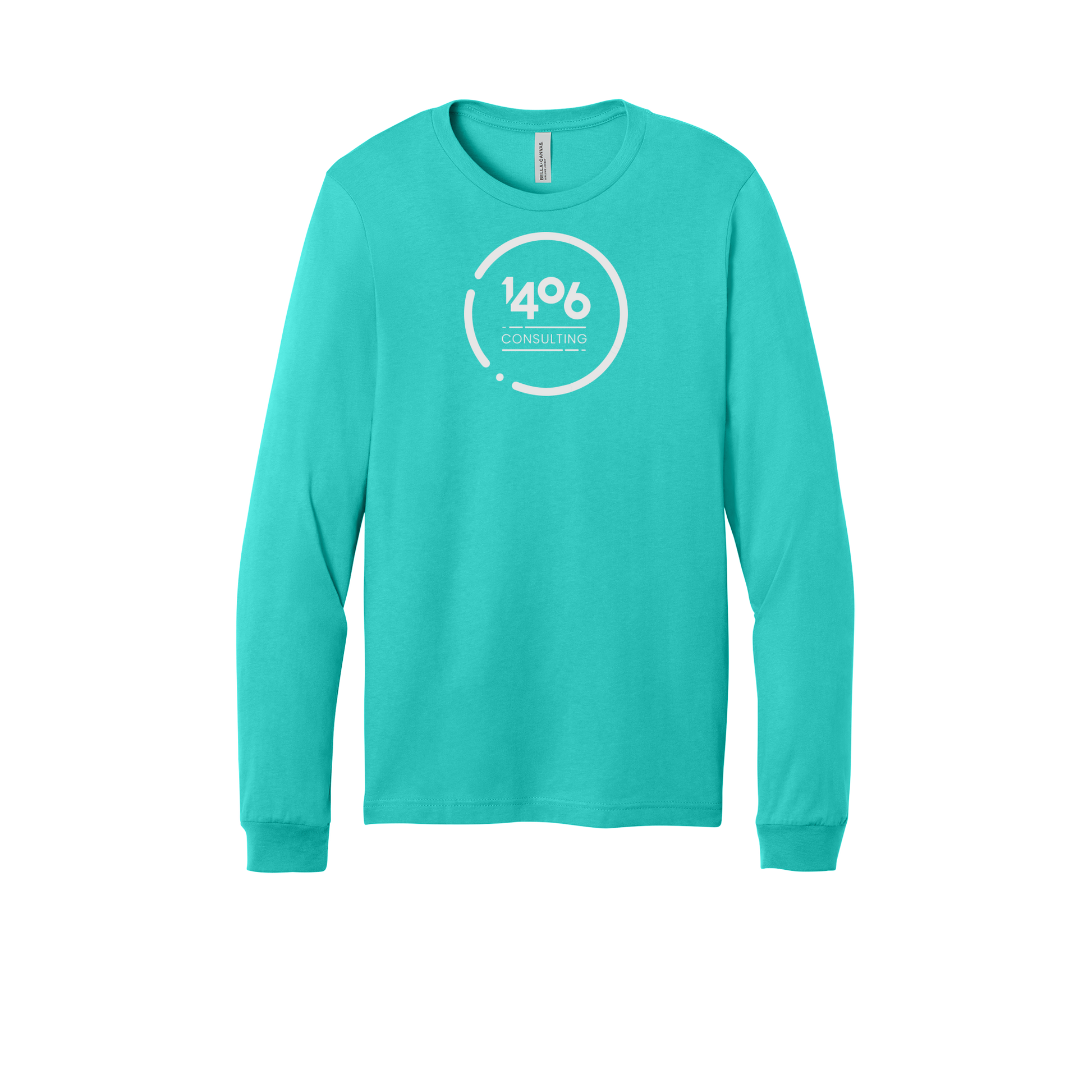 1406consulting-all-season-long-sleeve-tee-dtf-front-3501-teal-flat-front