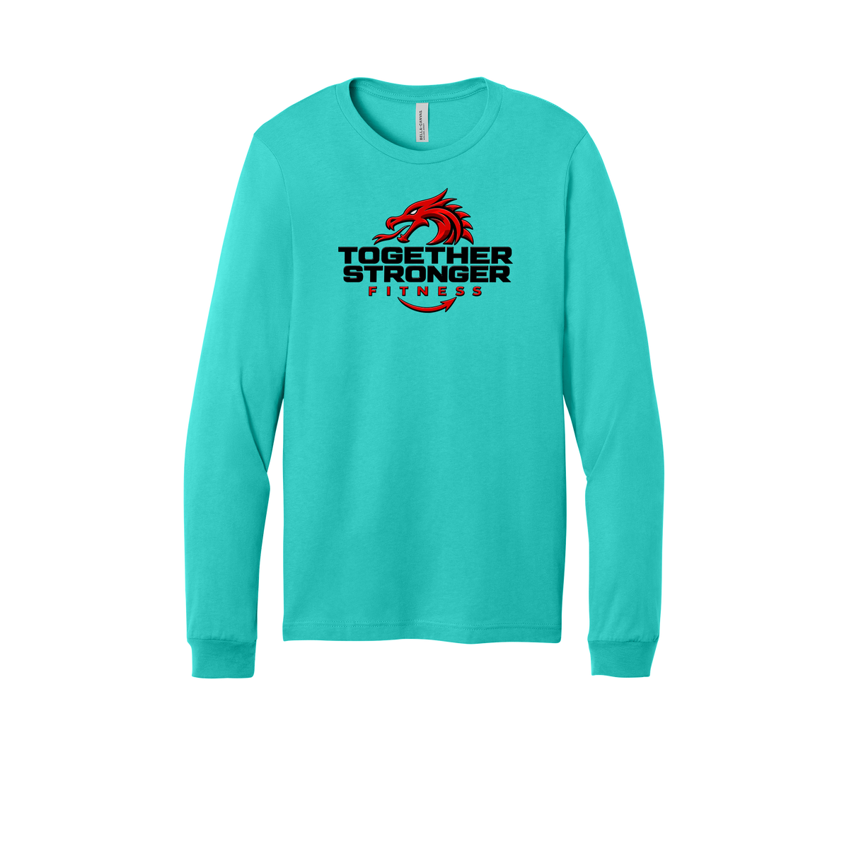 togetherstrongerfitness-all-season-long-sleeve-tee-dtf-front-3501-teal-flat-front