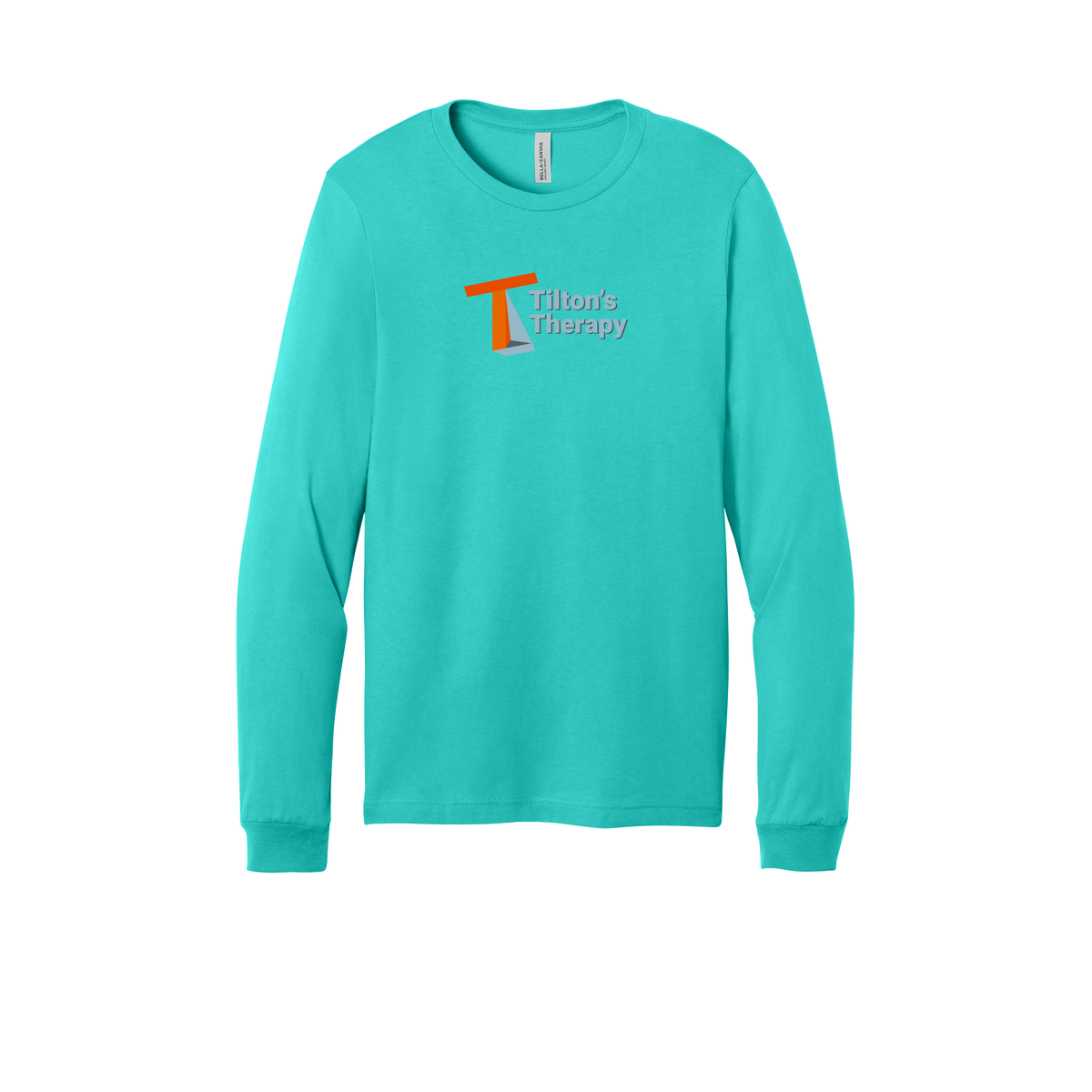 tiltonstherapy-all-season-long-sleeve-tee-dtf-front-3501-teal-flat-front
