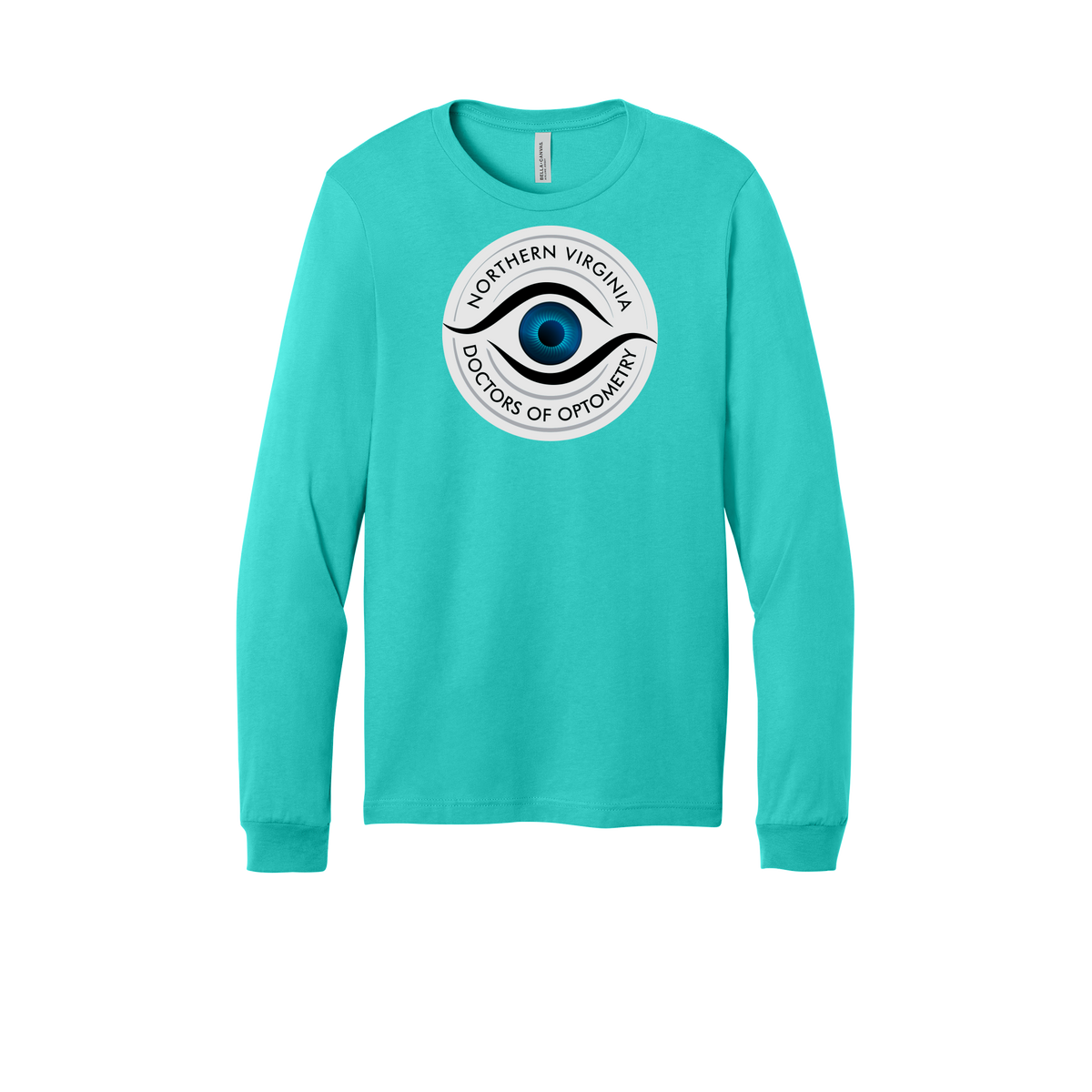 novaeyedocs-all-season-medical-long-sleeve-tee-dtf-front-3501-teal-flat-front