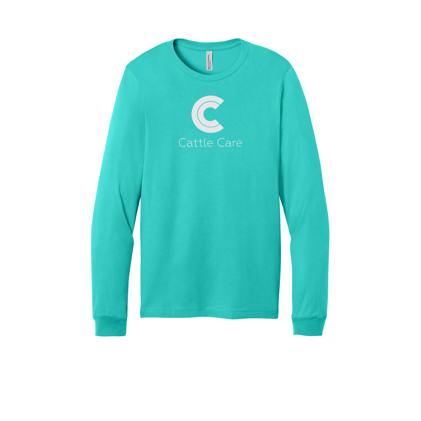 cattle-care-all-season-long-sleeve-tee-dtf-front-3501-teal-flat-front