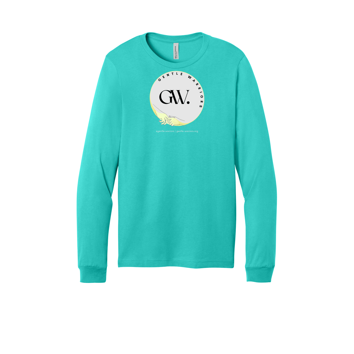 gentle-warriors-all-season-long-sleeve-tee-dtf-front-3501-teal-flat-front