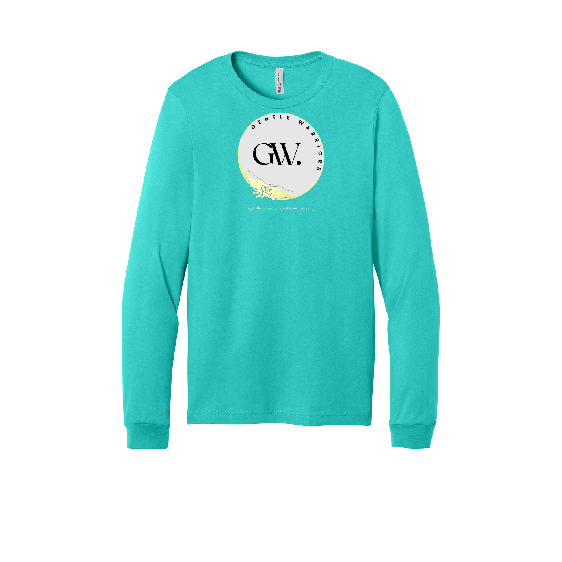 gentle-warriors-all-season-long-sleeve-tee-dtf-front-3501-teal-flat-front