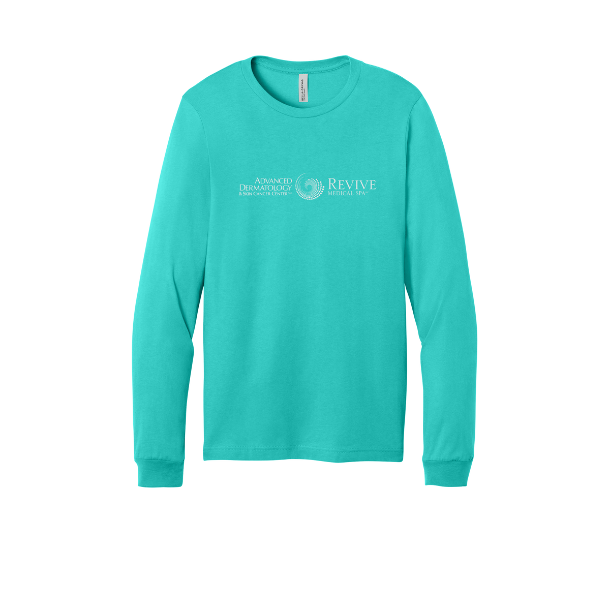 advancedskinmd-all-season-medical-long-sleeve-tee-dtf-front-3501-teal-flat-front
