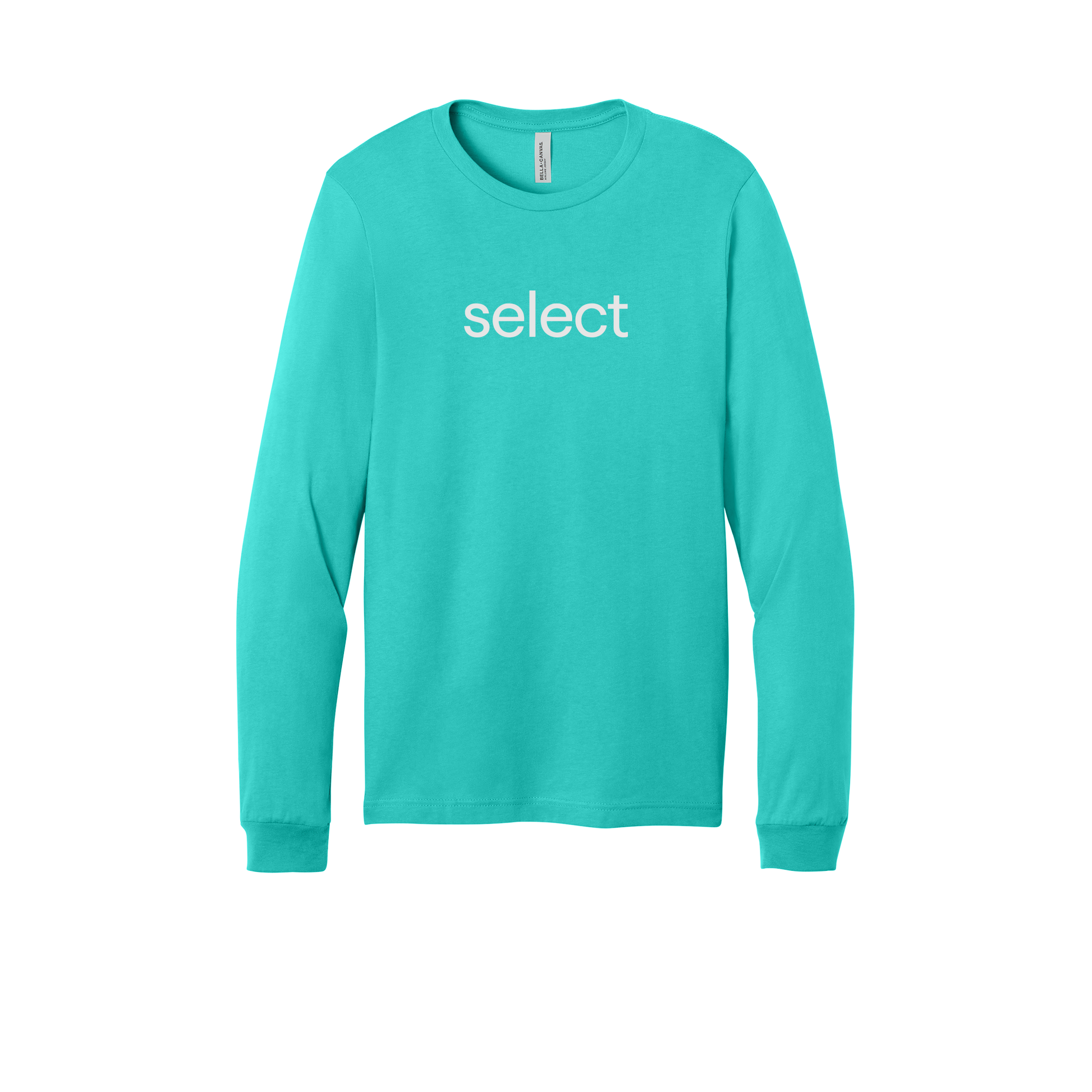 meetselect-all-season-long-sleeve-tee-dtf-front-3501-teal-flat-front