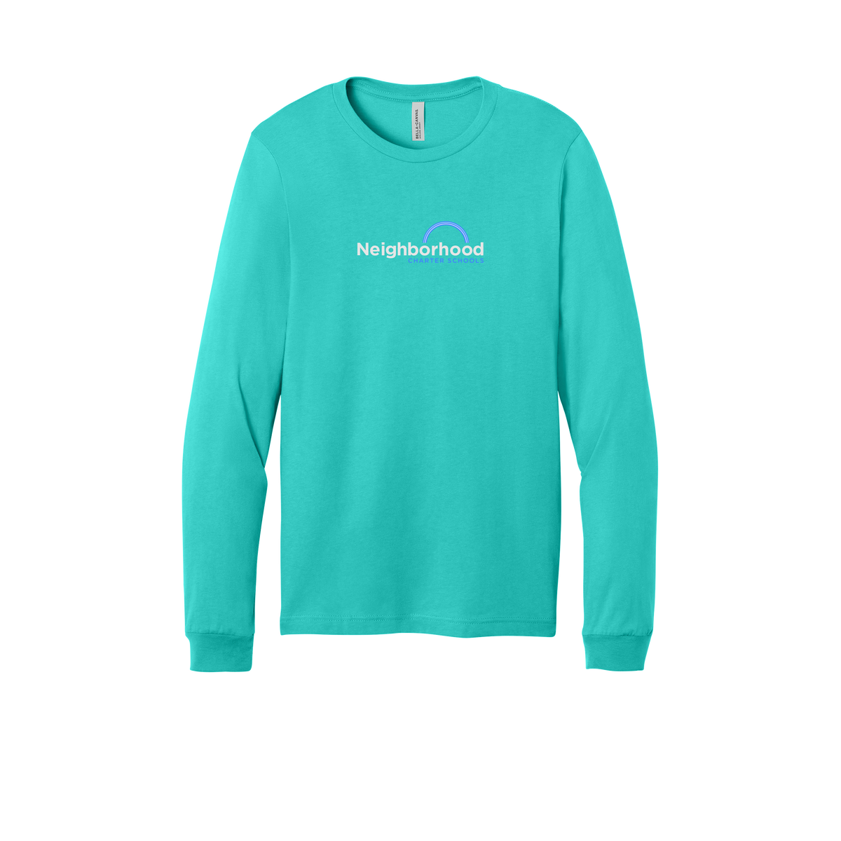 ncschools-all-season-long-sleeve-tee-dtf-front-3501-teal-flat-front