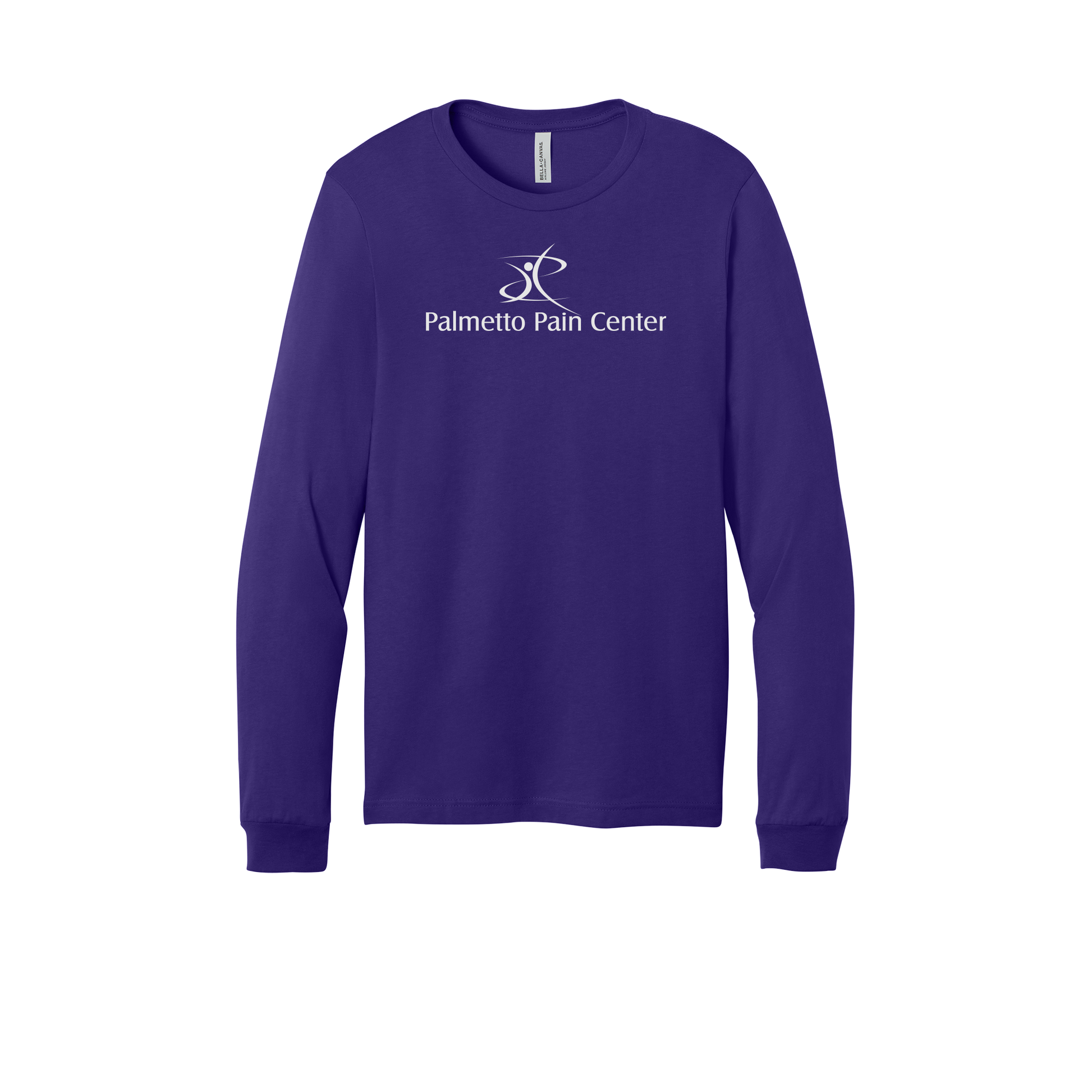 palmetto-pain-center-all-season-medical-long-sleeve-tee-dtf-front-3501-teampurple-flat-front
