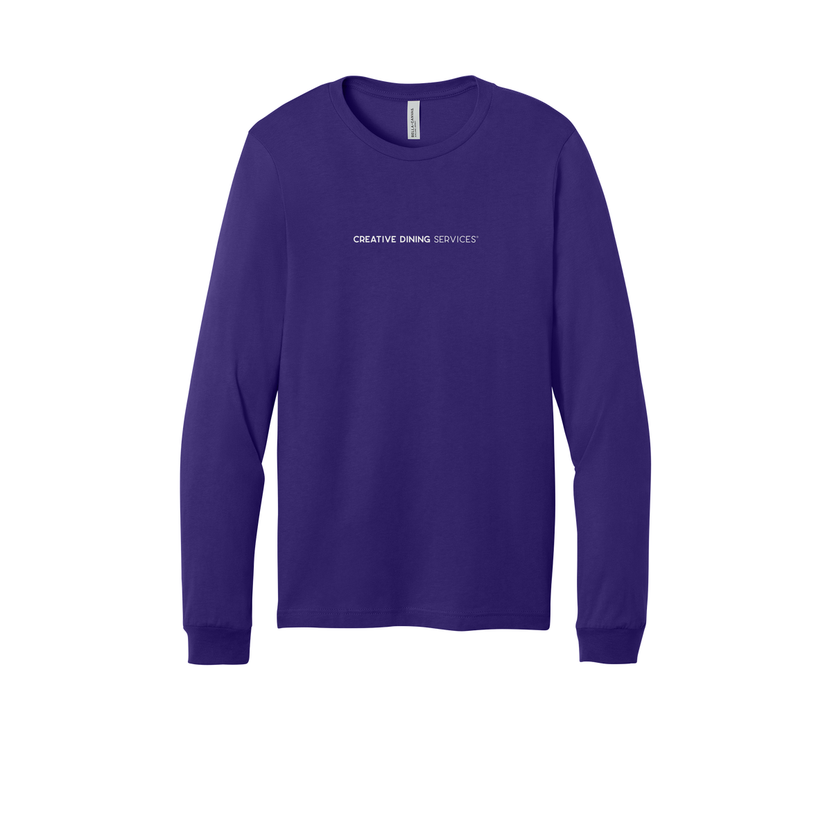 creativedining-all-season-long-sleeve-tee-dtf-front-3501-teampurple-flat-front