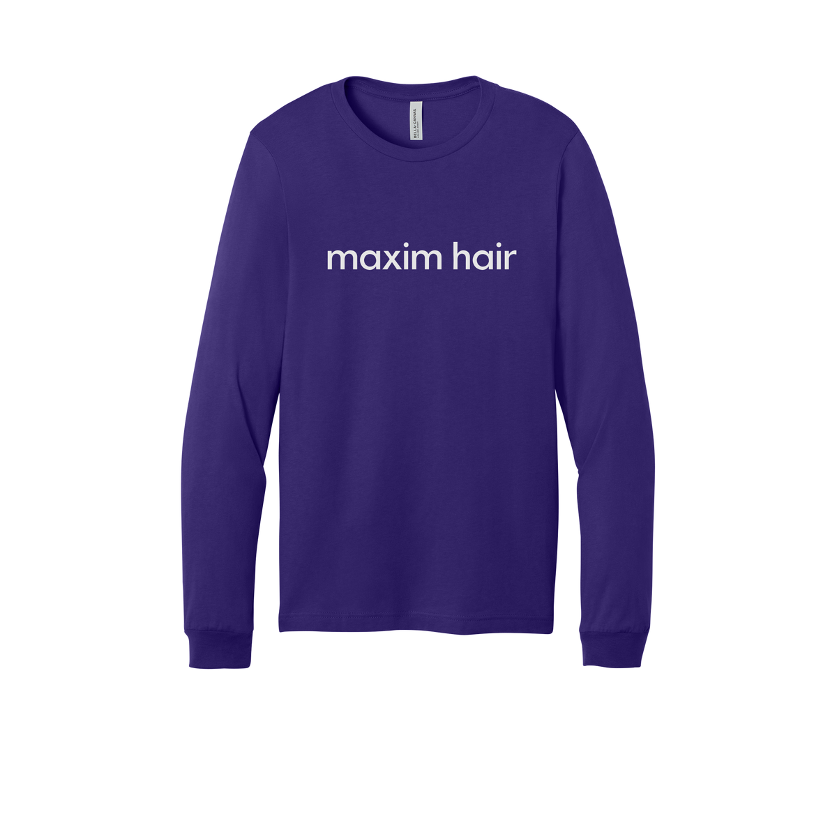 maximhairrestoration-all-season-medical-long-sleeve-tee-dtf-front-3501-teampurple-flat-front